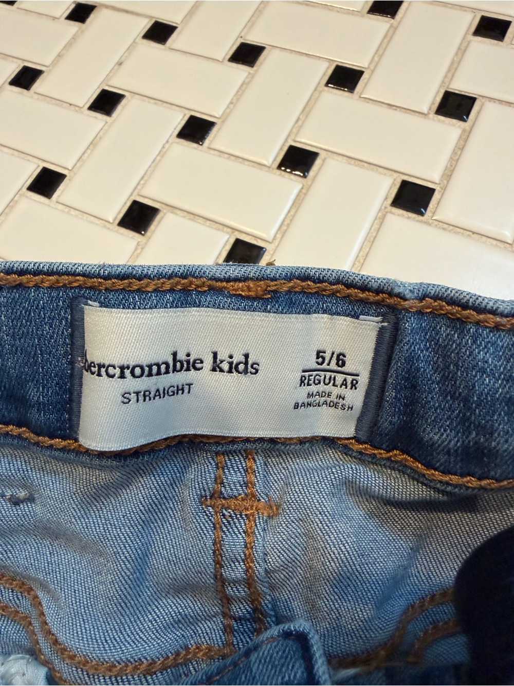 abercrombie kids light blue straight jeans